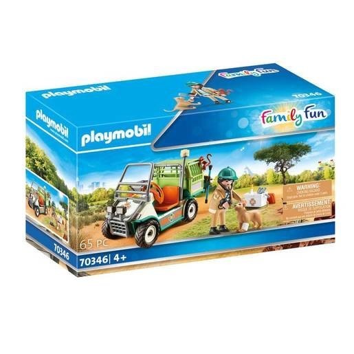 Online Sale - Playmobil 70346 Family Members Exciting Zoo Vet along with Medical Cart - Online Outlet X-travaganza:£19[jcb9399ba]