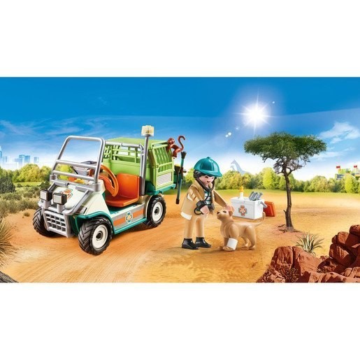 Playmobil 70346 Family Fun Zoo Vet along with Medical Cart
