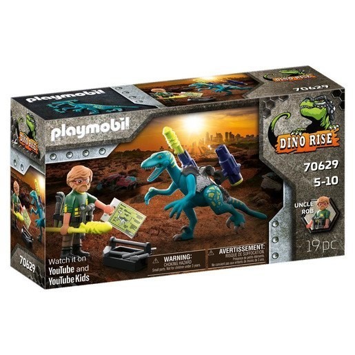Playmobil 70629 Dinos Deinonychus: Ready for Battle Playset
