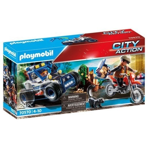 Playmobil 70570 Area Action Authorities Off-Road Vehicle along with Gem Criminal
