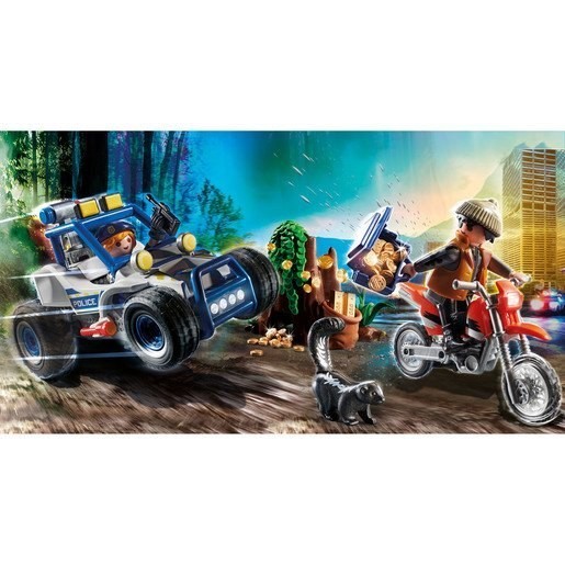 Two for One Sale - Playmobil 70570 Metropolitan Area Action Police Off-Road Vehicle with Gem Crook - Sale-A-Thon:£24