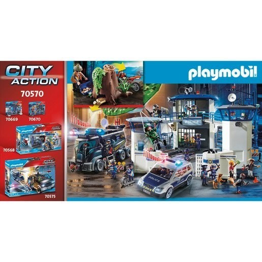 Playmobil 70570 City Activity Authorities Off-Road Auto along with Jewel Criminal