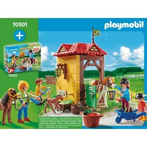 Doorbuster - Playmobil 70501 Country Horse Ranch Sizable Beginner Pack Playset - Half-Price Hootenanny:£19[neb9412ca]