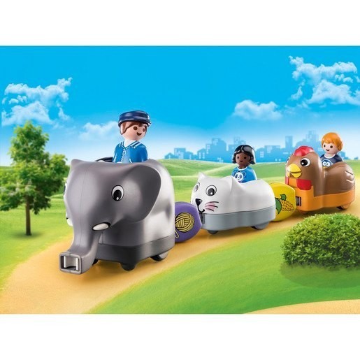 Playmobil 70405 1.2.3 Creature Train Set