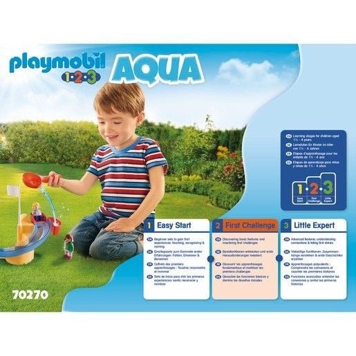 Playmobil 70270 1.2.3 Aqua Water Slide Playset