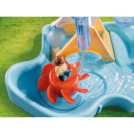 Back to School Sale - Playmobil 70268 1.2.3 Aqua Water Steering Wheel Carousel Playset - Spectacular Savings Shindig:£24[cob9419li]