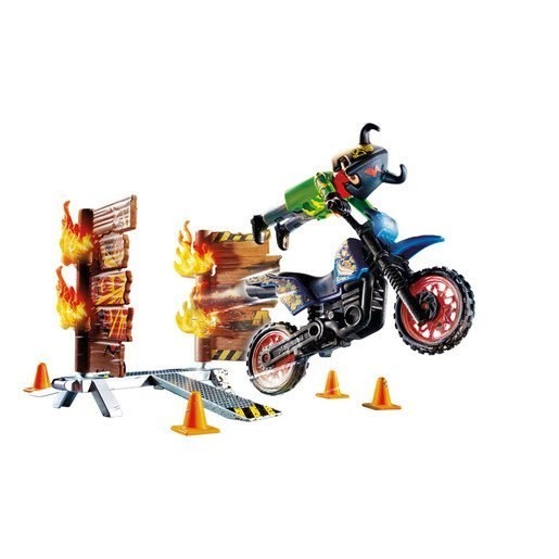 Playmobil 70553 Stunt Program Motocross with Intense Wall