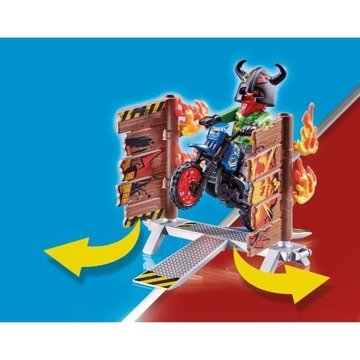 Playmobil 70553 Act Series Motocross along with Intense Wall Structure