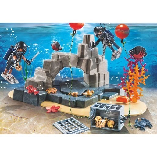 Playmobil 70011 Super Put Authorities Plunge System with Covert Treasure