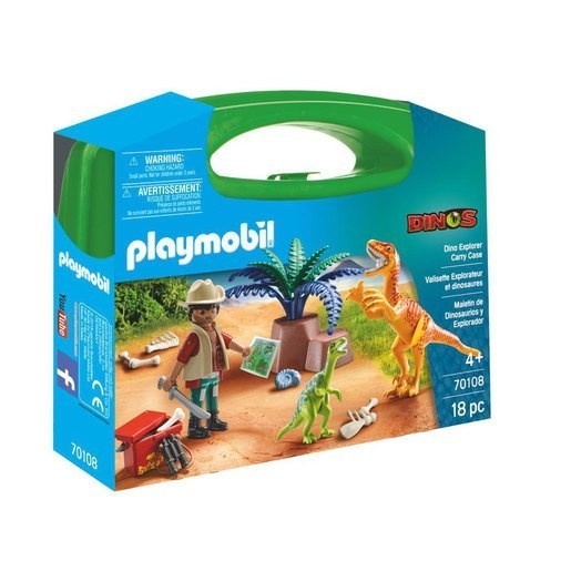 Gift Guide Sale - Playmobil 70108 Dinosaur Explorer Carry Instance - Extraordinaire:£12