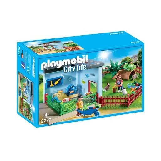 All Sales Final - Playmobil 9277 Area Daily Life Small Pet Boarding along with Hamster Steering Wheel - Get-Together Gathering:£22[cob9430li]