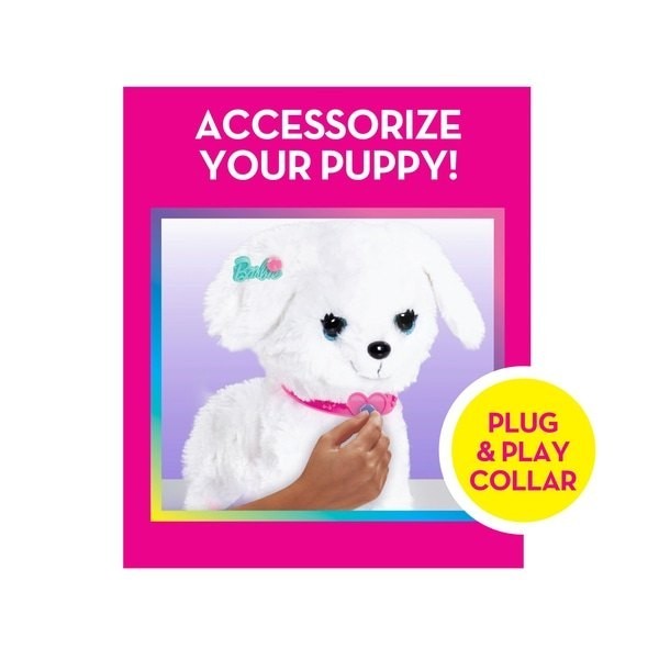 Barbie Strolling New puppy with easily removable Unicorn Bonnet