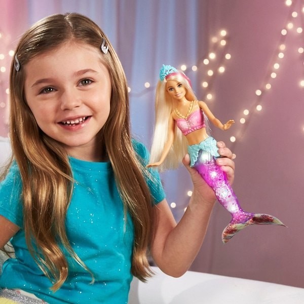 Internet Sale - Barbie Dreamtopia Glimmer Lighting Mermaid - Galore:£19