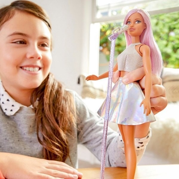 Barbie Pop Celebrity Figure along with Microphone