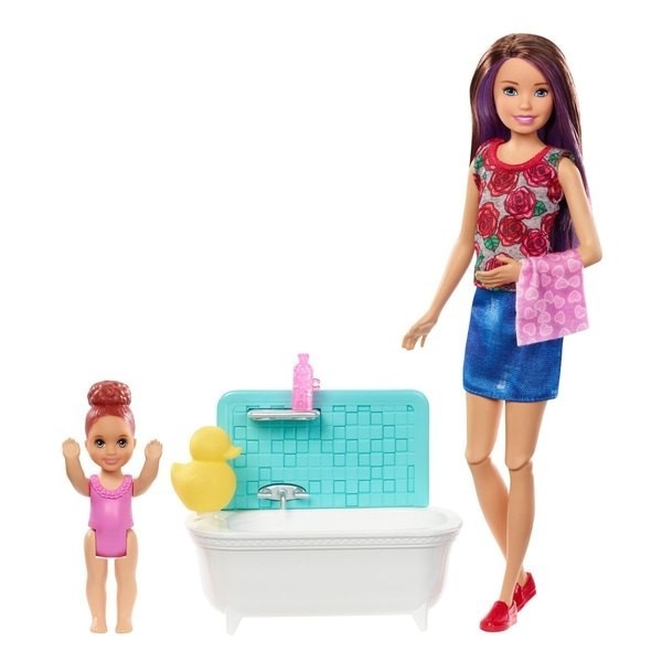 Price Match Guarantee - Barbie Captain Babysitters Bathtime Playset - One-Day:£17[chb9448ar]