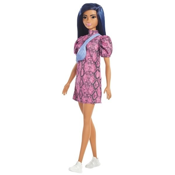 Price Reduction - Barbie Fashionista Doll 143 Snakeskin Dress - E-commerce End-of-Season Sale-A-Thon:£9[lib9453nk]