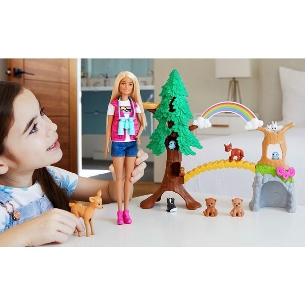 Cyber Week Sale - Barbie Wilderness Quick Guide Dolly and Playset - Clearance Carnival:£25[jcb9455ba]