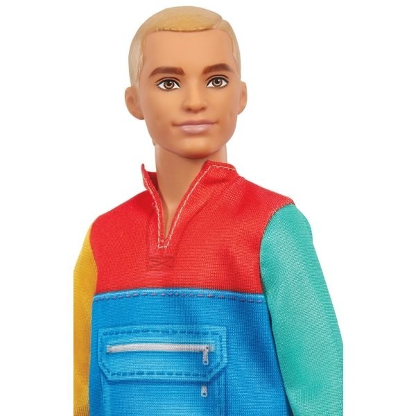 Free Shipping - Ken Fashionista Figurine 163 Colour Block Hoodie - Thanksgiving Throwdown:£9