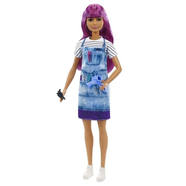 Up to 90% Off - Barbie Careers Beauty Shop Stylist Dolly - Markdown Mardi Gras:£10[lab9463ma]