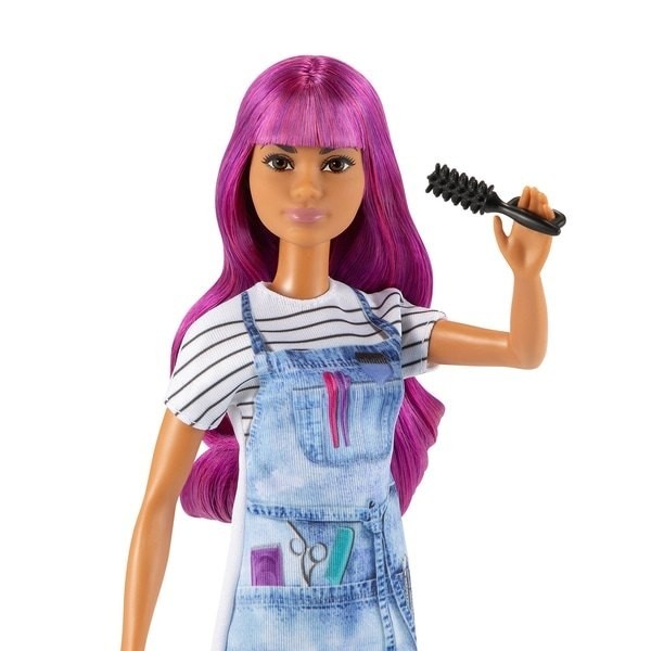 Warehouse Sale - Barbie Careers Beauty Salon Stylist Dolly - Mid-Season:£10[neb9463ca]