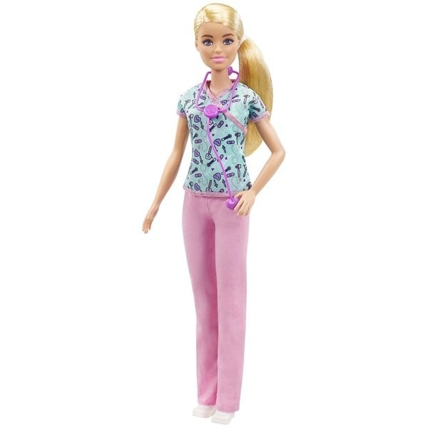 End of Season Sale - Barbie Careers Nurse Practitioner Figurine - Blowout:£10[sab9465nt]