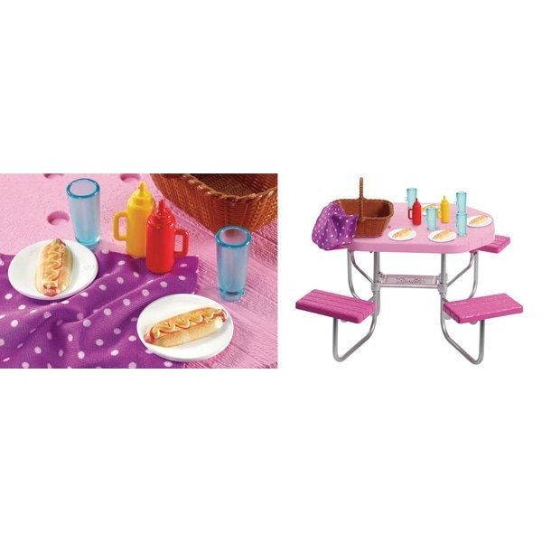 Late Night Sale - Barbie Outdoor Household Furniture Assortment - Get-Together:£9[jcb9468ba]