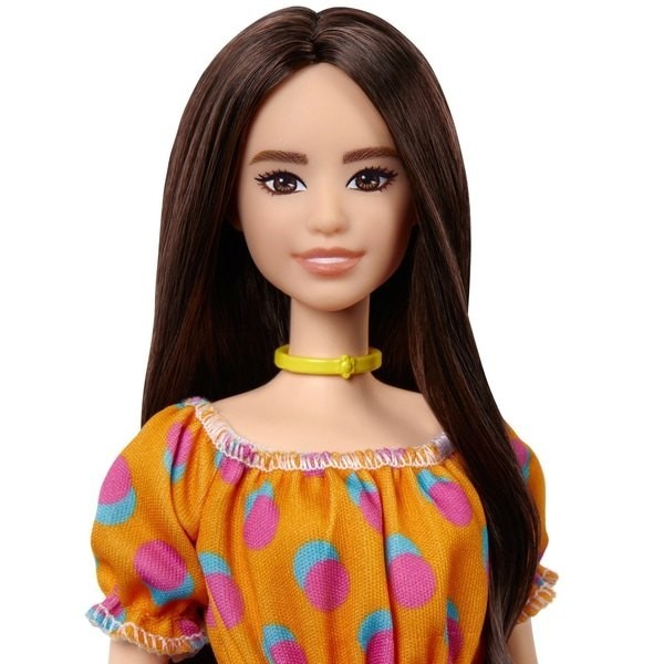 Doorbuster Sale - Barbie Fashionista Dolly 160 - Orange Fruit Product Dress - Value:£9