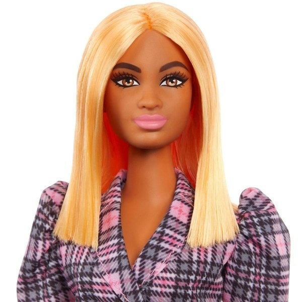 Stocking Stuffer Sale - Barbie Fashionista Pink Polka Dot Gown with Yellowish Bum Bag - Anniversary Sale-A-Bration:£9[lib9472nk]
