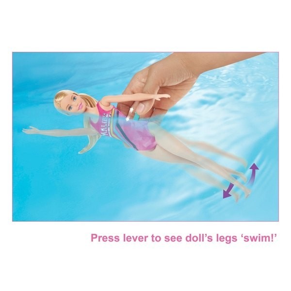 Gift Guide Sale - Barbie Swim 'n Plunge Figure as well as Accessories Toy Set - Two-for-One:£20