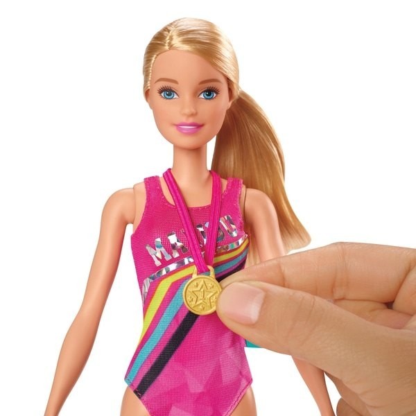 Doorbuster Sale - Barbie Swim 'n Plunge Toy as well as Accessories Doll Set - Click and Collect Cash Cow:£20