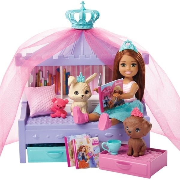 Clearance - Barbie Little Princess Adventure Chelsea Figurine as well as Playset - Mid-Season:£19