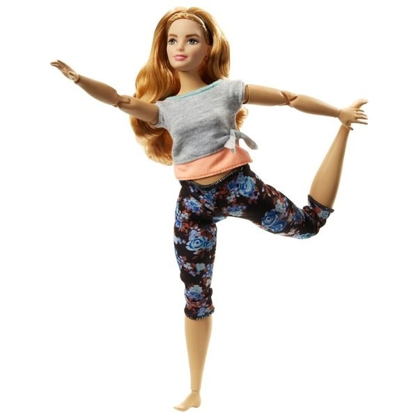 February Love Sale - Barbie Made to Move Strawberry Blond Figurine - Steal-A-Thon:£20[cob9483li]