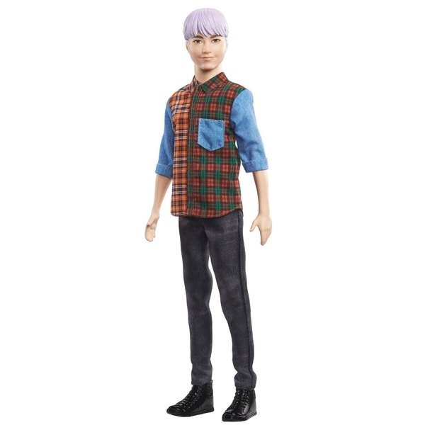 Ken Fashionistas Figurine 154 Purple Hair