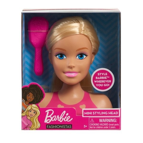 Markdown - Barbie Mini Golden-haired Designing Head - Unbelievable:£6[cob9487li]