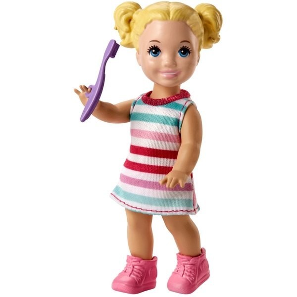 Late Night Sale - Barbie Captain Babysitters Dolly Potty Playset - Weekend Windfall:£21[neb9490ca]