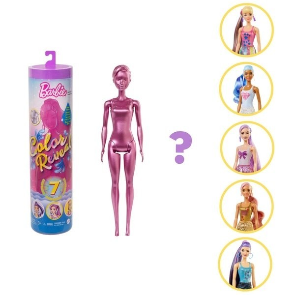 Price Crash - Barbie Colour Reveal Dolls Glimmer and Luster Set Array - Super Sale Sunday:£20