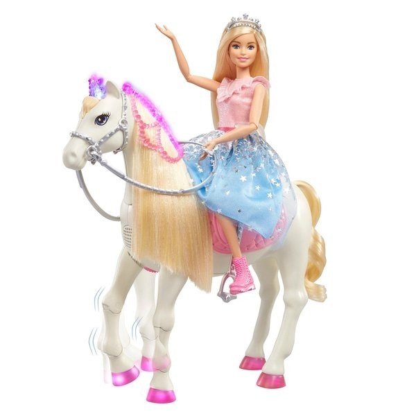 Buy One Get One Free - Barbie Princess Or Queen Experience Prance & Glimmer Horse - Sale-A-Thon:£33