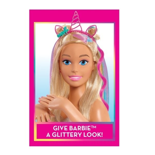 Barbie Glitter Hair Deluxe Designing Head