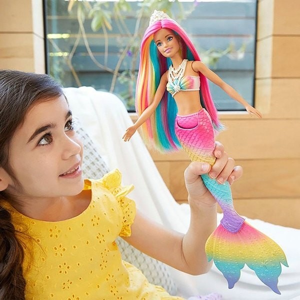 Everyday Low - Barbie Dreamtopia Rainbow Magic Mermaid Figure - Back-to-School Bonanza:£25[hob9517ua]