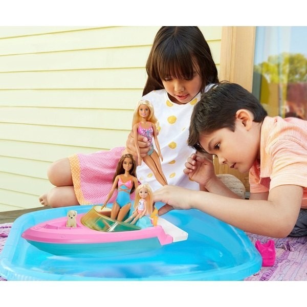 Barbie Boat along with Puppy and Add-on