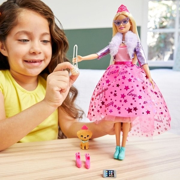 Members Only Sale - Barbie Little Princess Journey Deluxe Princess Barbie Dolly - Bonanza:£17[sab9527nt]