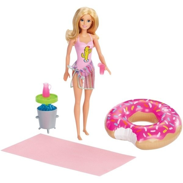 Barbie Swimming Pool Gathering Dolly - Blond