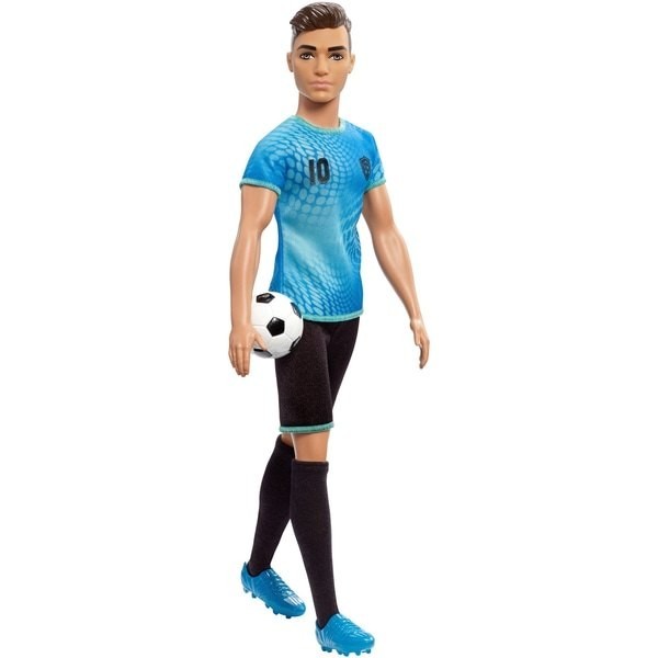 January Clearance Sale - Barbie Careers Ken Figure Soccer Player - Click and Collect Cash Cow:£9