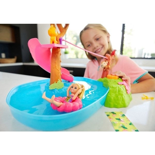 Halloween Sale - Barbie and also Chelsea Splashtastic Swimming Pool Shock Playset - Curbside Pickup Crazy Deal-O-Rama:£29