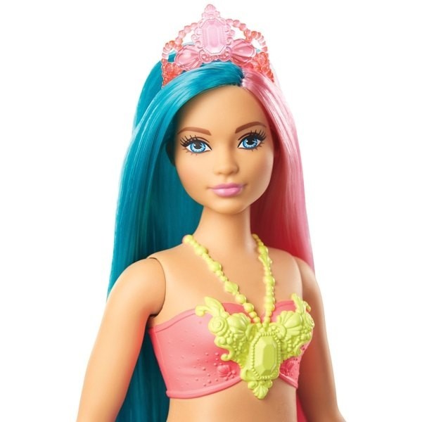 Super Sale - Barbie Dreamtopia Mermaid Figurine - Pink as well as Teal - Blowout:£9[lab9542ma]