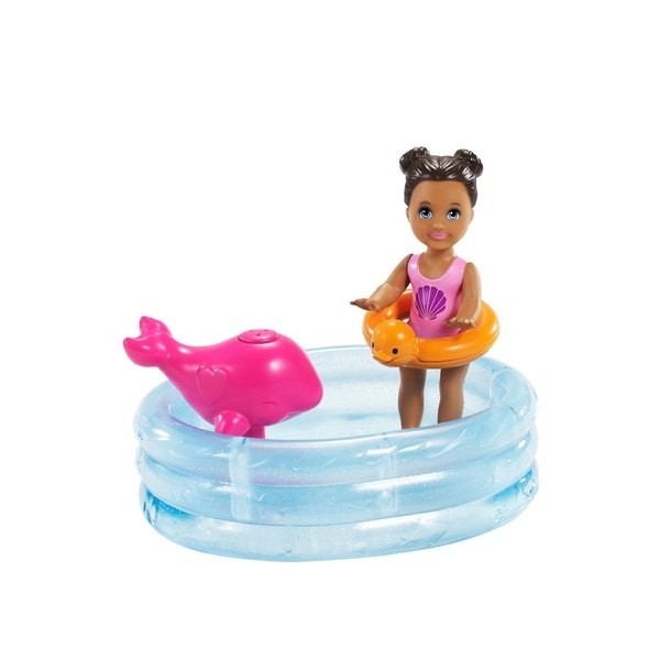 Barbie Baby Sitter Skipper Pool Playset