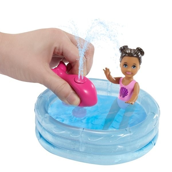 Fall Sale - Barbie Sitter Skipper Swimming Pool Playset - Give-Away Jubilee:£26[hob9548ua]