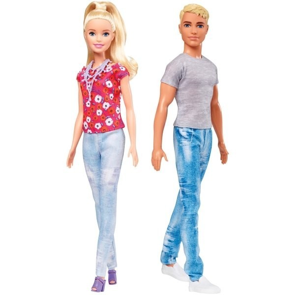 Barbie and also Ken Dolls Fashion Set