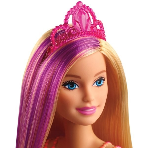 Barbie Dreamtopia Princess Or Queen Figurine - Flowery Pink Dress