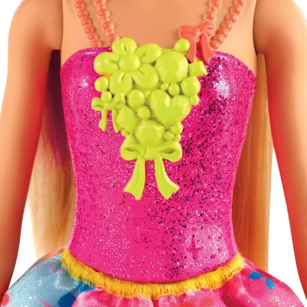 Weekend Sale - Barbie Dreamtopia Little Princess Figurine - Flowery Pink Dress - Give-Away Jubilee:£9[chb9565ar]